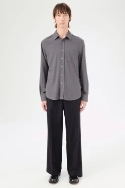 Anthracite Grey Silk Noil