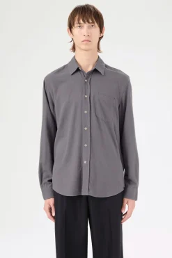 Anthracite Grey Silk Noil