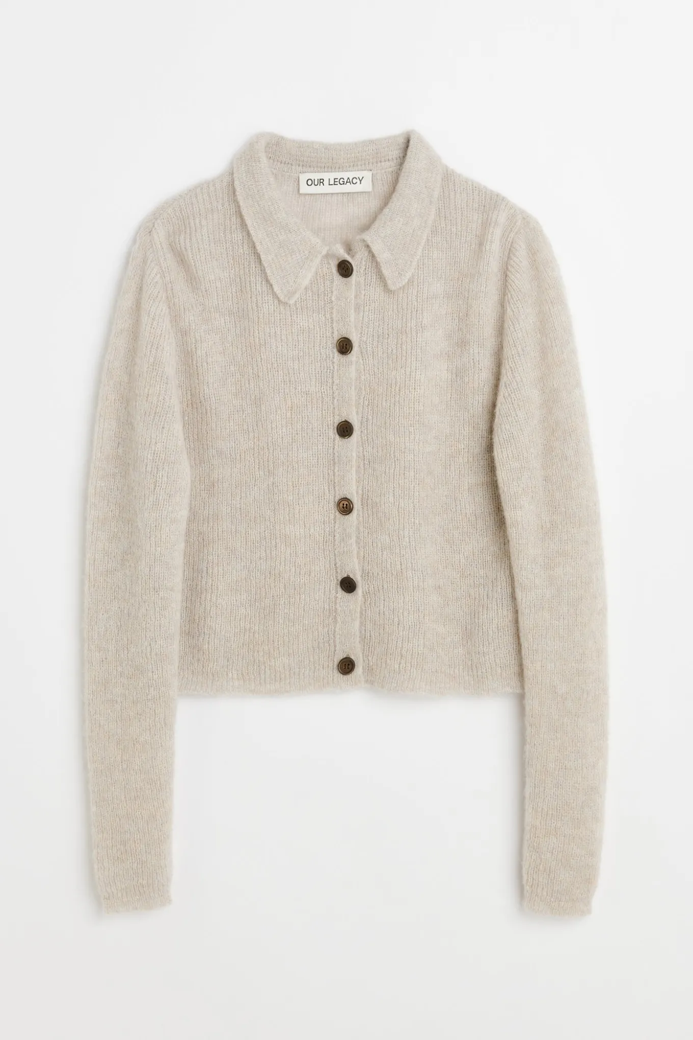 Beige Melange Fuzzy Alpaca