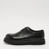 Black Cracked Patent Leather