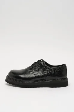 Black Cracked Patent Leather