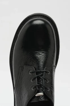 Black Cracked Patent Leather