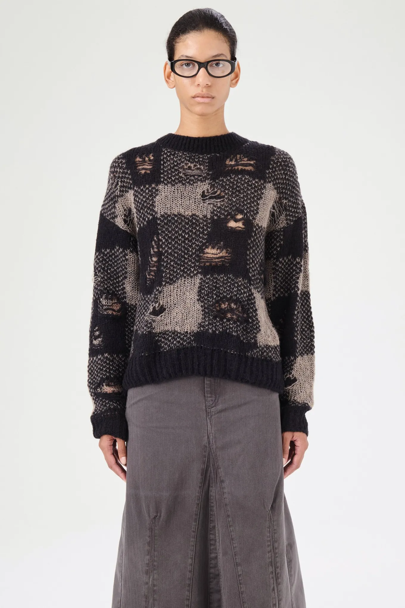 Black Destructive Gingham