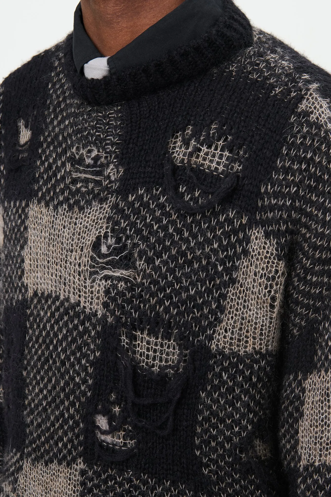 Black Destructive Gingham