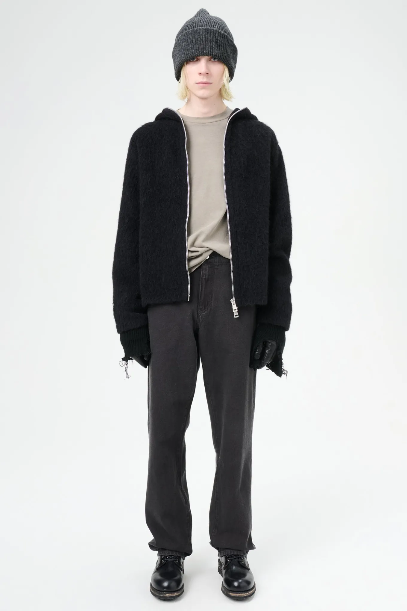 Black Hairy Wool
