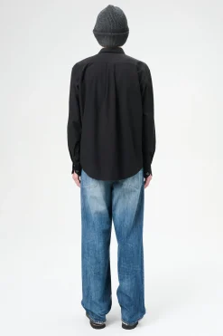 Black Liquid Poplin