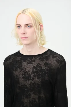 Black Romantic Thermal Paisley