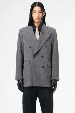 Black TV Static Mouline Wool