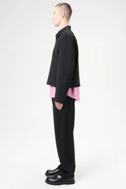 Black Worsted Wool