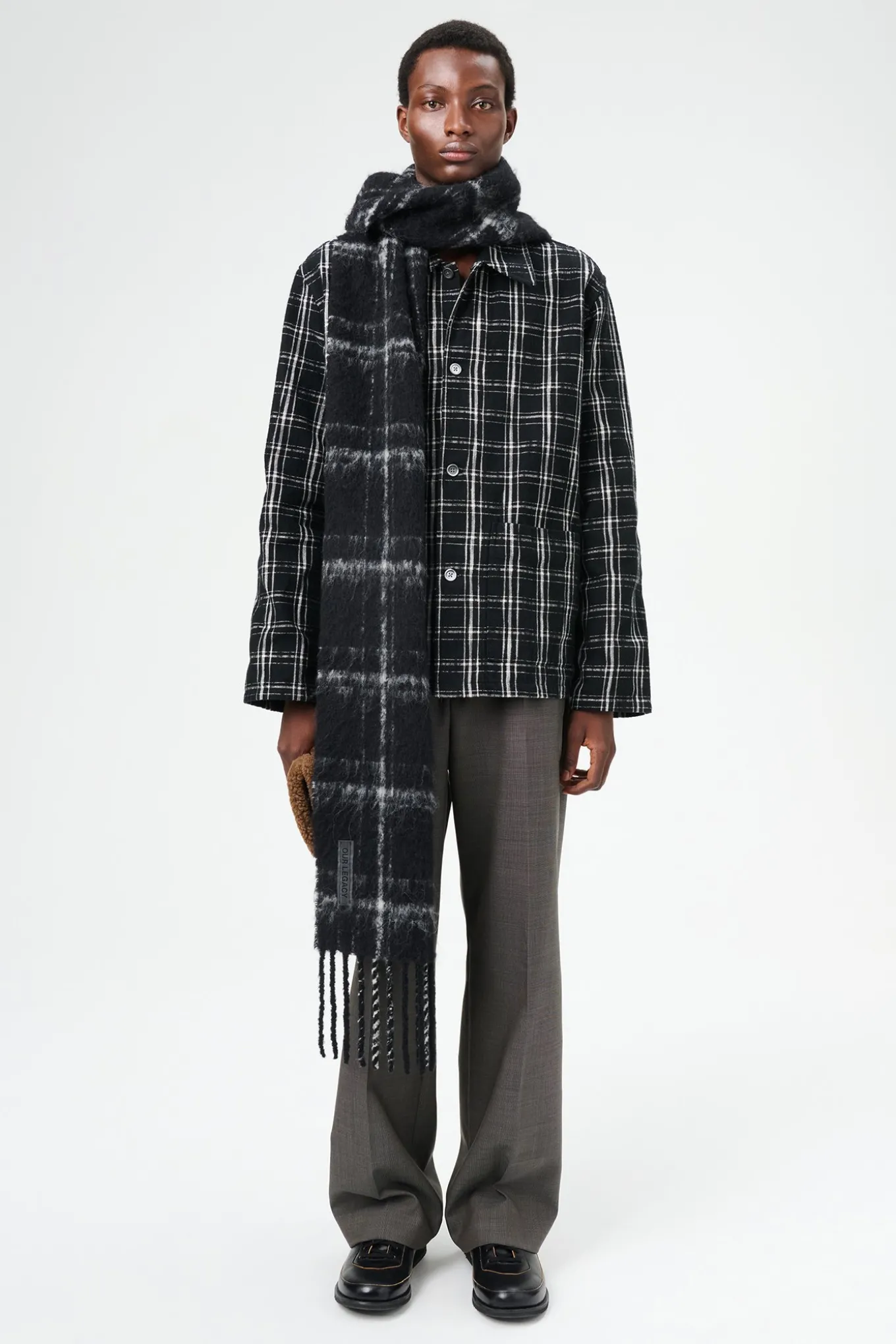 Black/White Helix Flannel