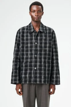 Black/White Helix Flannel