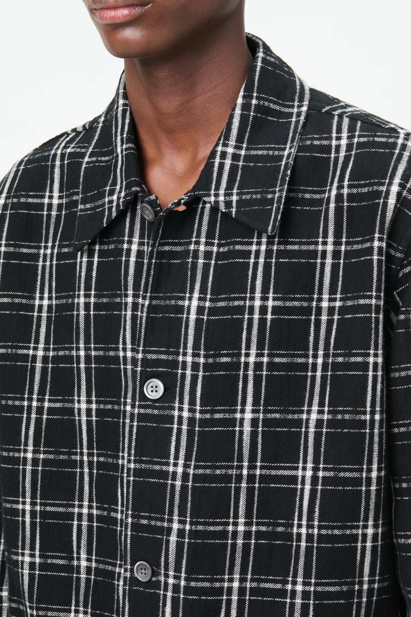 Black/White Helix Flannel