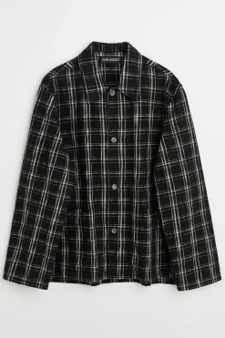Black/White Helix Flannel