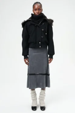 Classic Black Stamped Wool