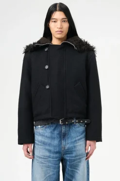 Classic Black Stamped Wool