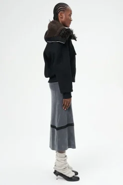 Classic Black Stamped Wool