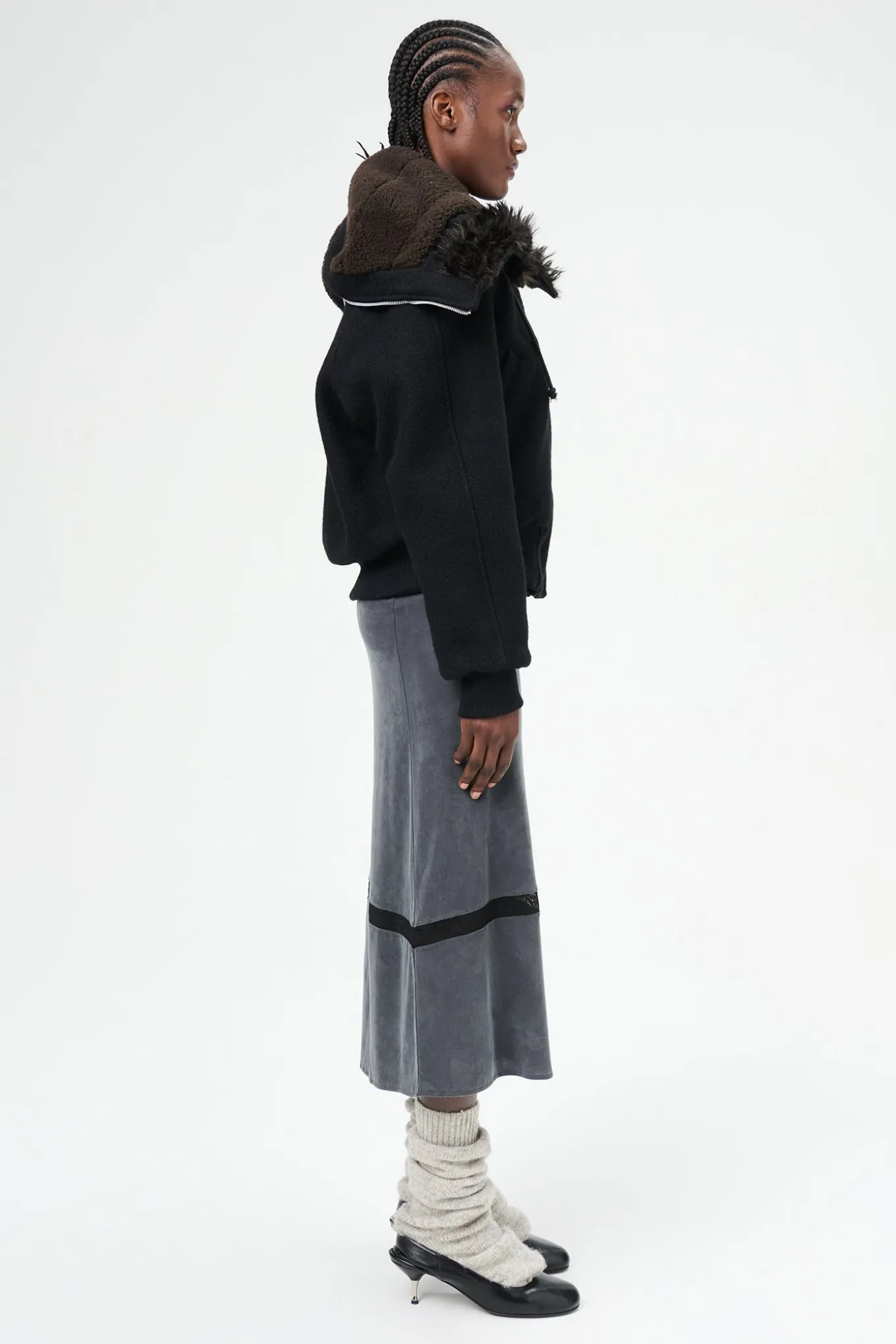 Classic Black Stamped Wool