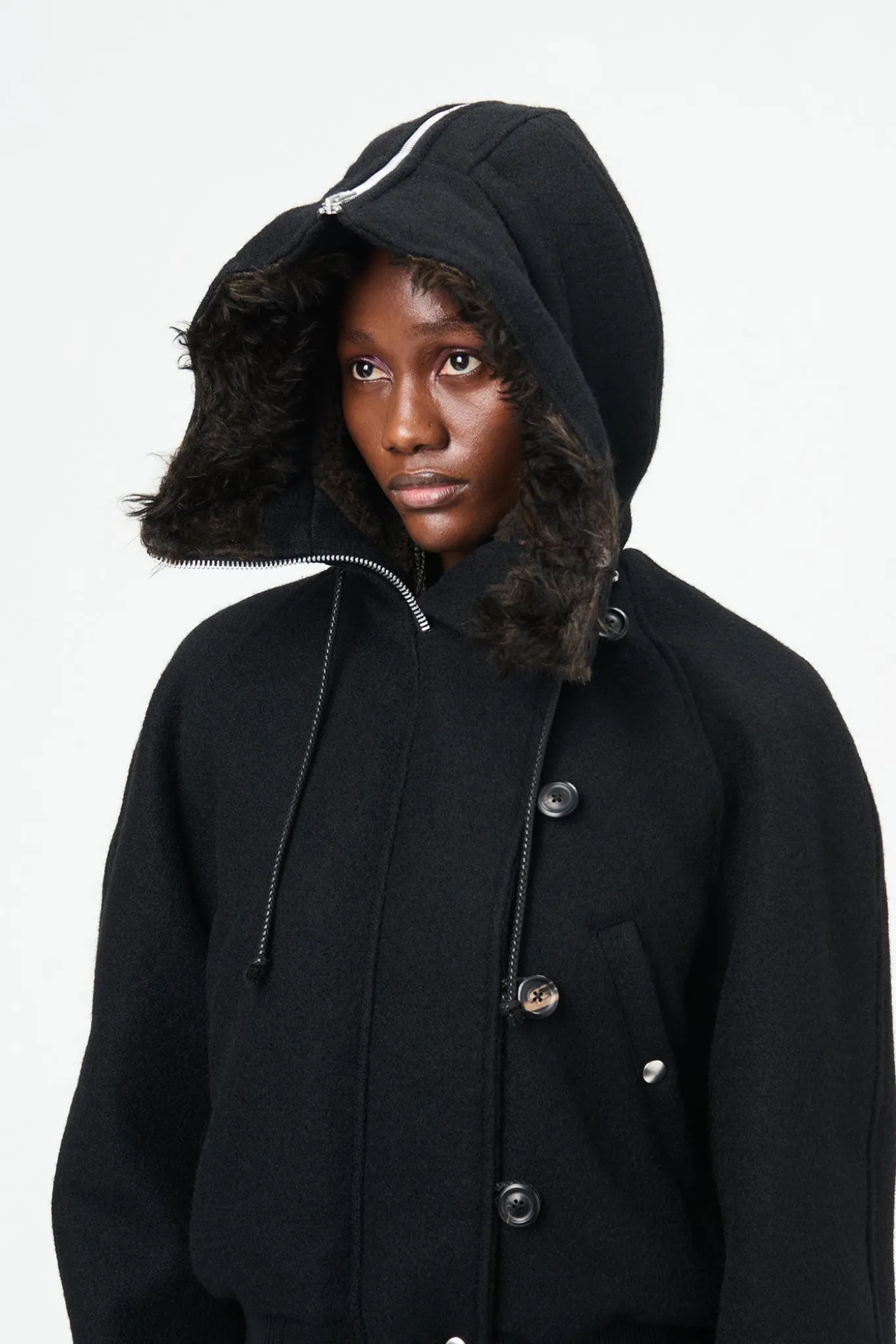 Classic Black Stamped Wool