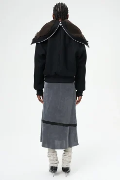 Classic Black Stamped Wool