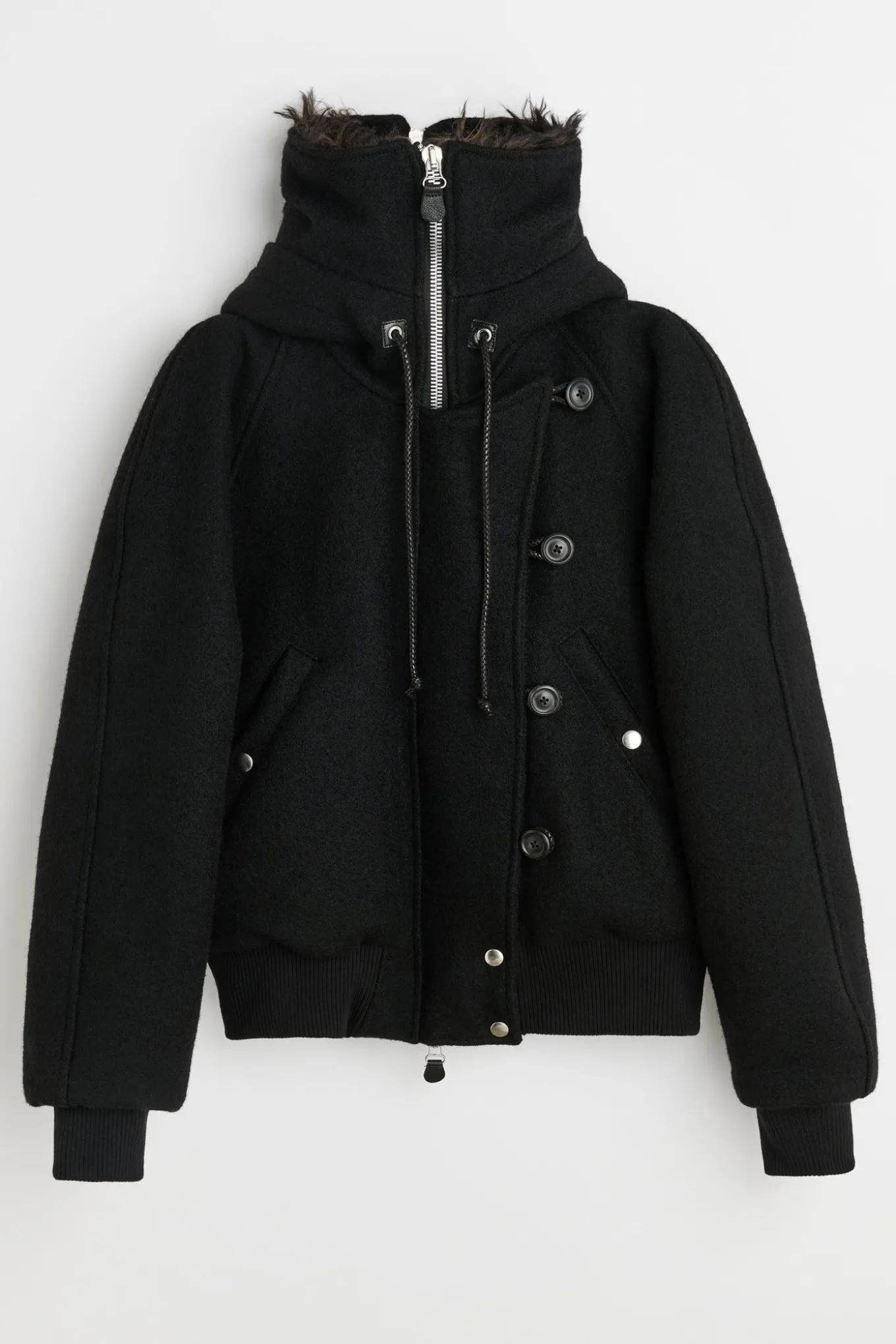Classic Black Stamped Wool