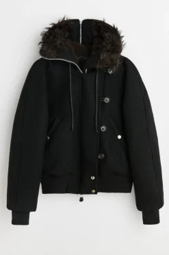 Classic Black Stamped Wool