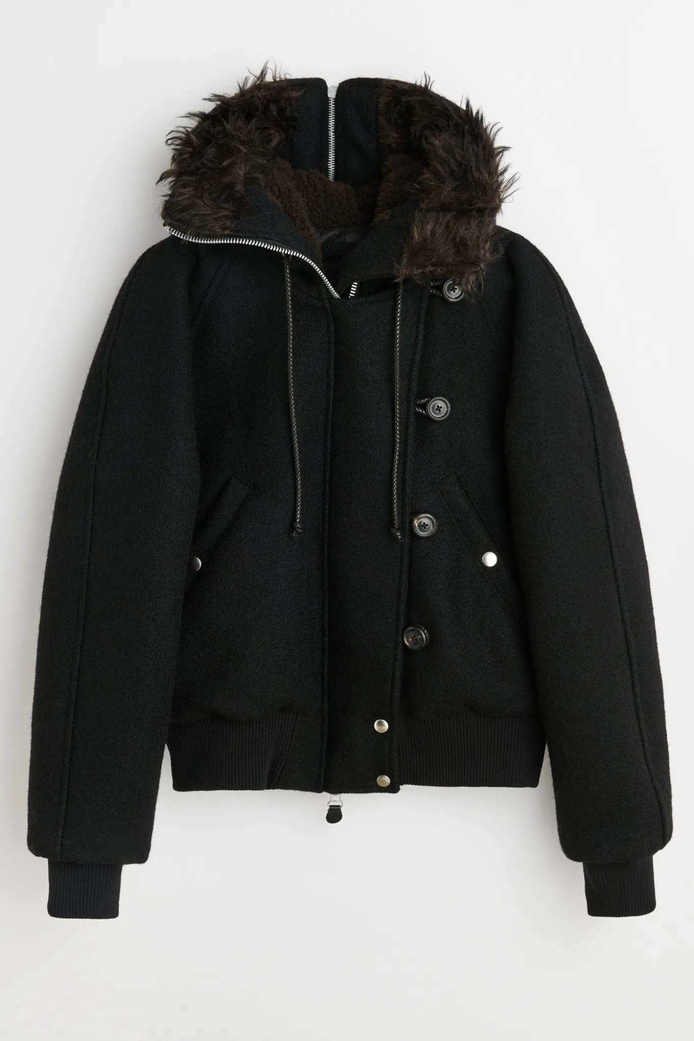 Classic Black Stamped Wool