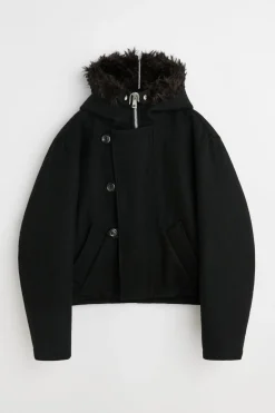 Classic Black Stamped Wool