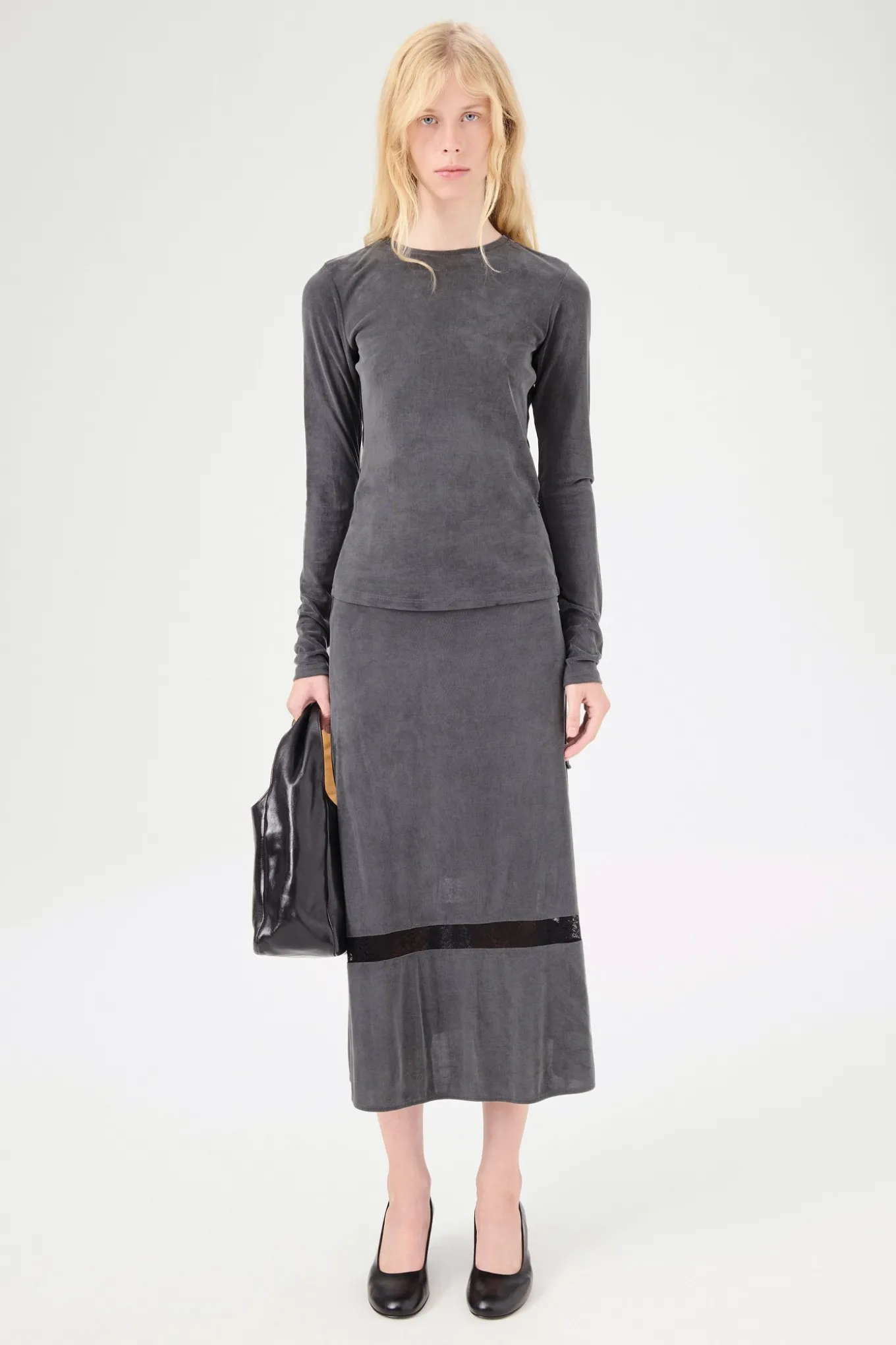 Dark Grey Lace Cupro