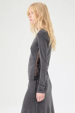 Dark Grey Lace Cupro