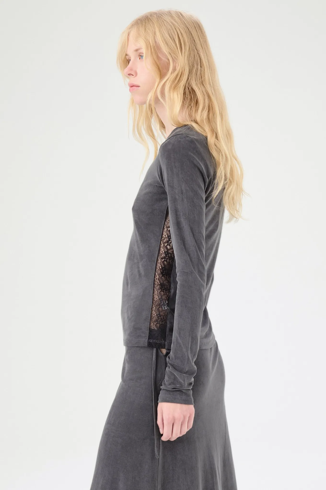 Dark Grey Lace Cupro