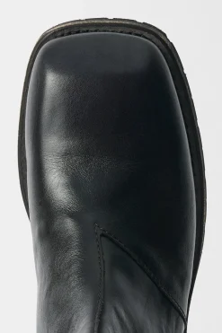 Deep Black Leather