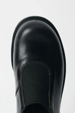 Deep Black Leather