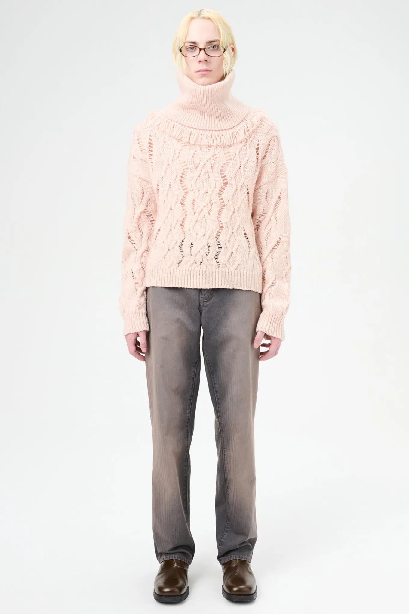 Delicate Pink Fisherman Wool