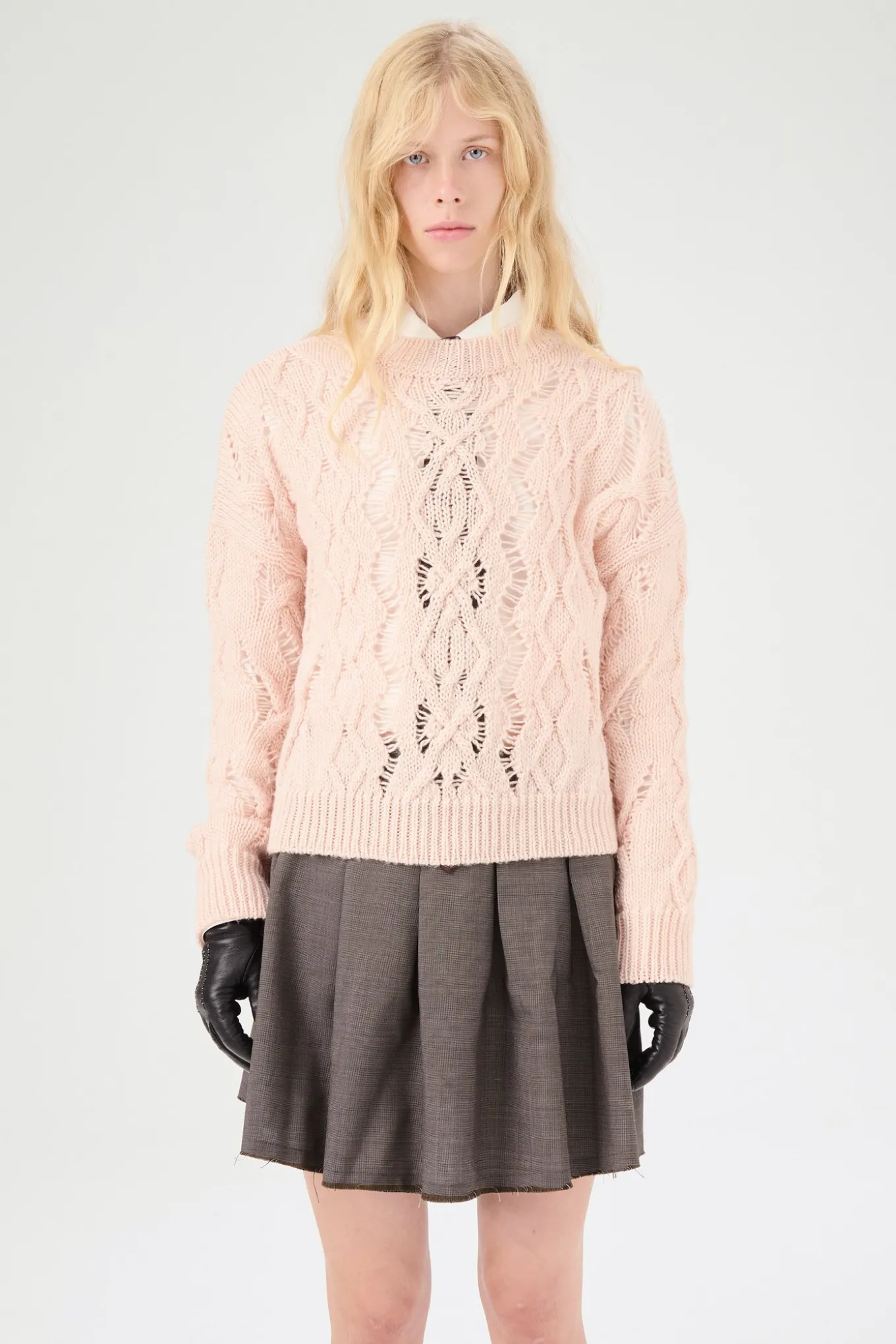 Delicate Pink Fisherman Wool
