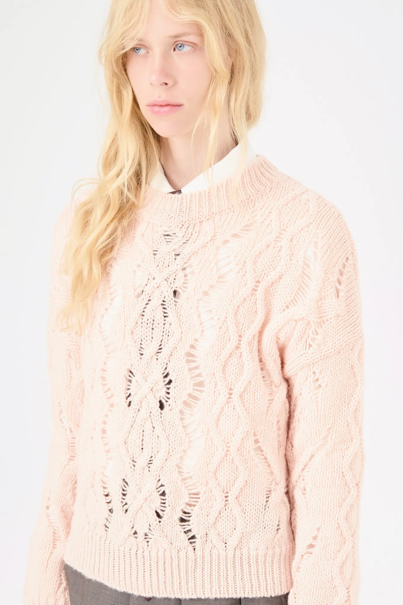 Delicate Pink Fisherman Wool