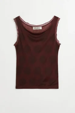 Dotted Pink Print Mesh