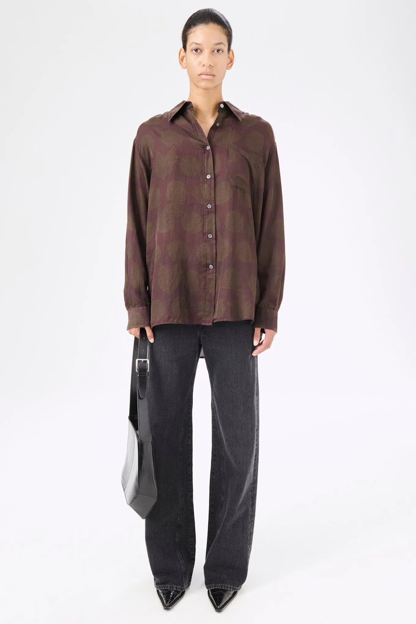Dotted Print Cotton Silk
