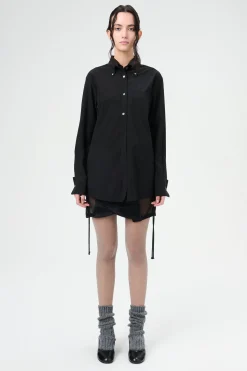 French Black Liquid Poplin