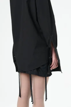 French Black Liquid Poplin