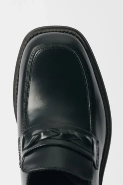 Glazed Black Leather