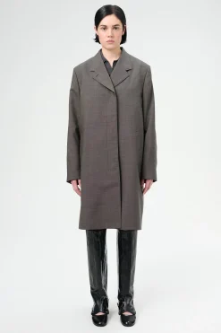Grey Atom Check Wool