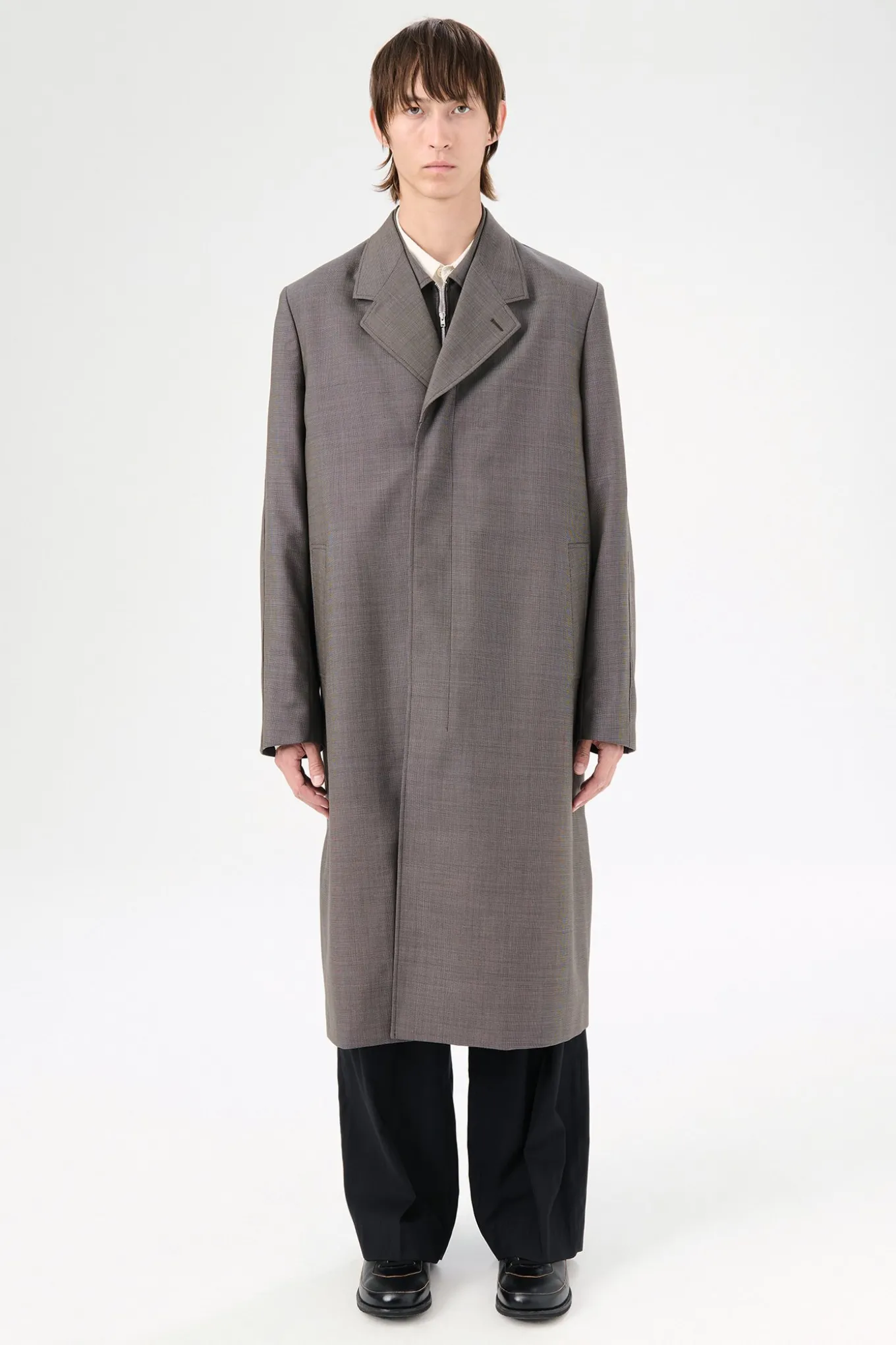 Grey Atom Check Wool