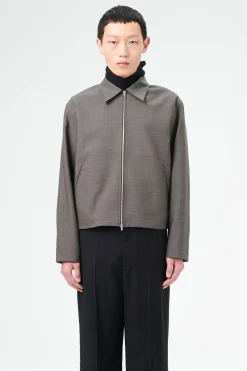 Grey Atom Check Wool
