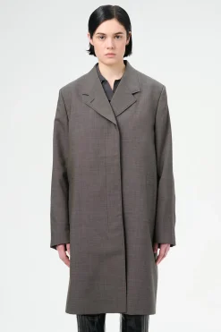 Grey Atom Check Wool