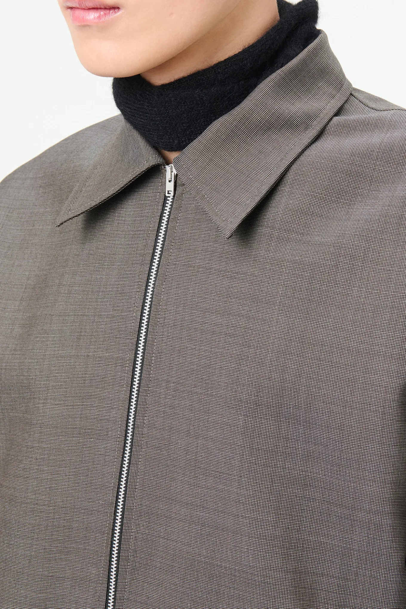 Grey Atom Check Wool