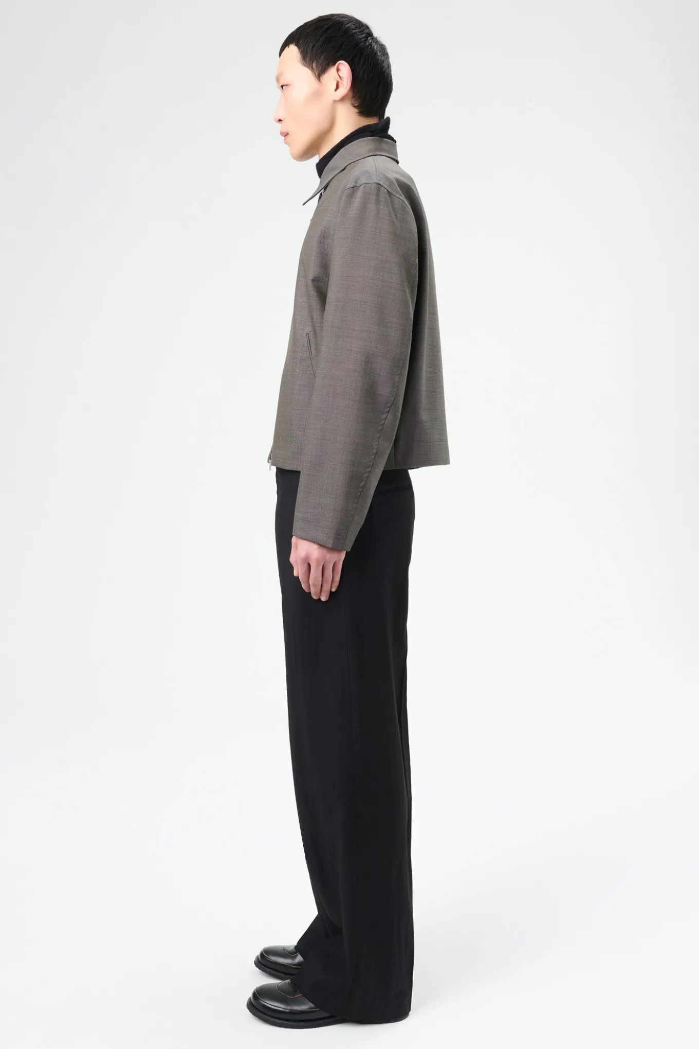 Grey Atom Check Wool