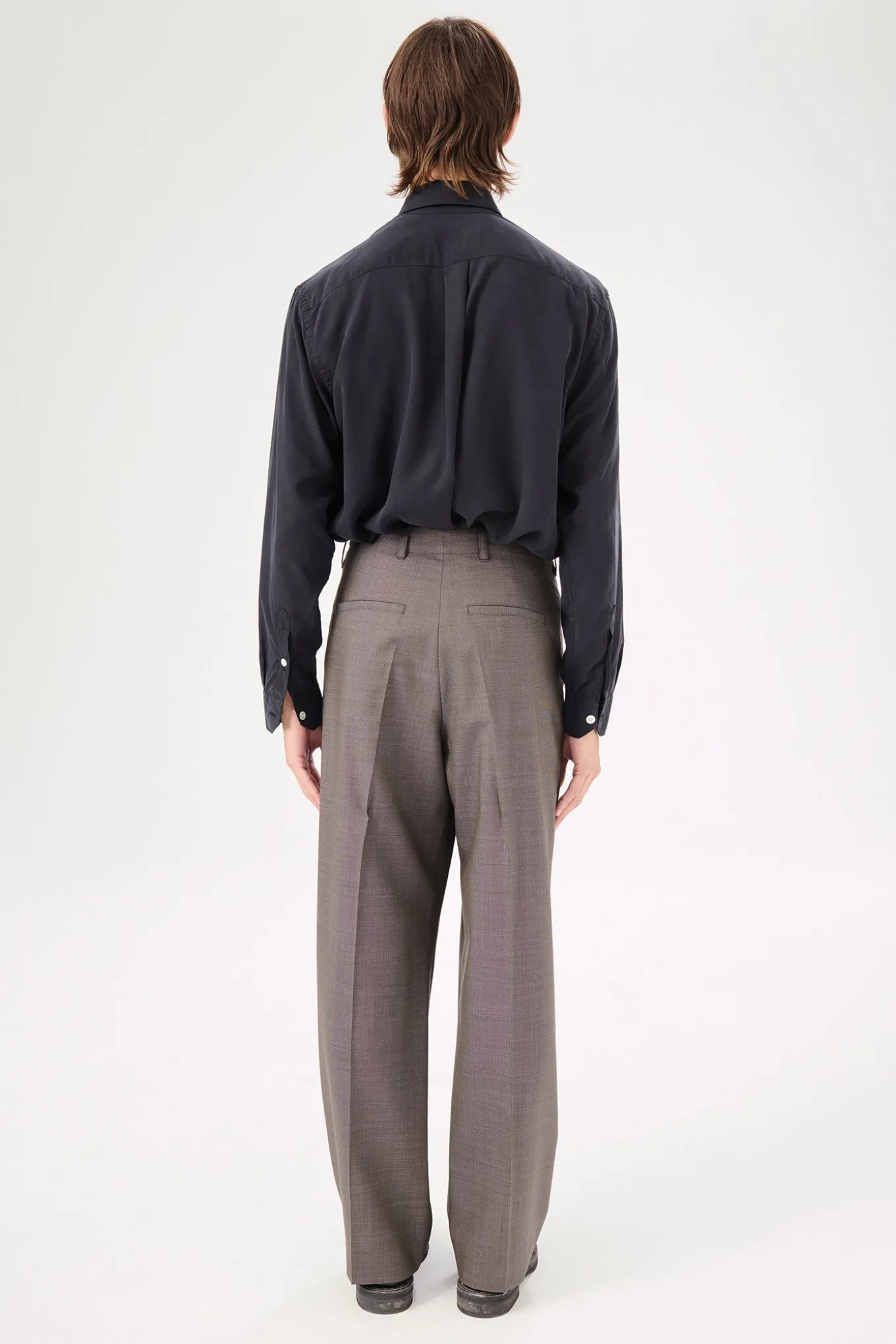 Grey Atom Check Wool
