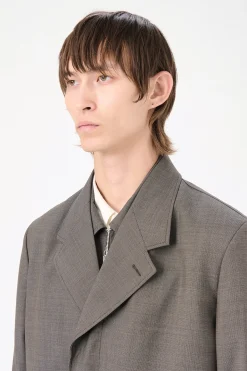 Grey Atom Check Wool