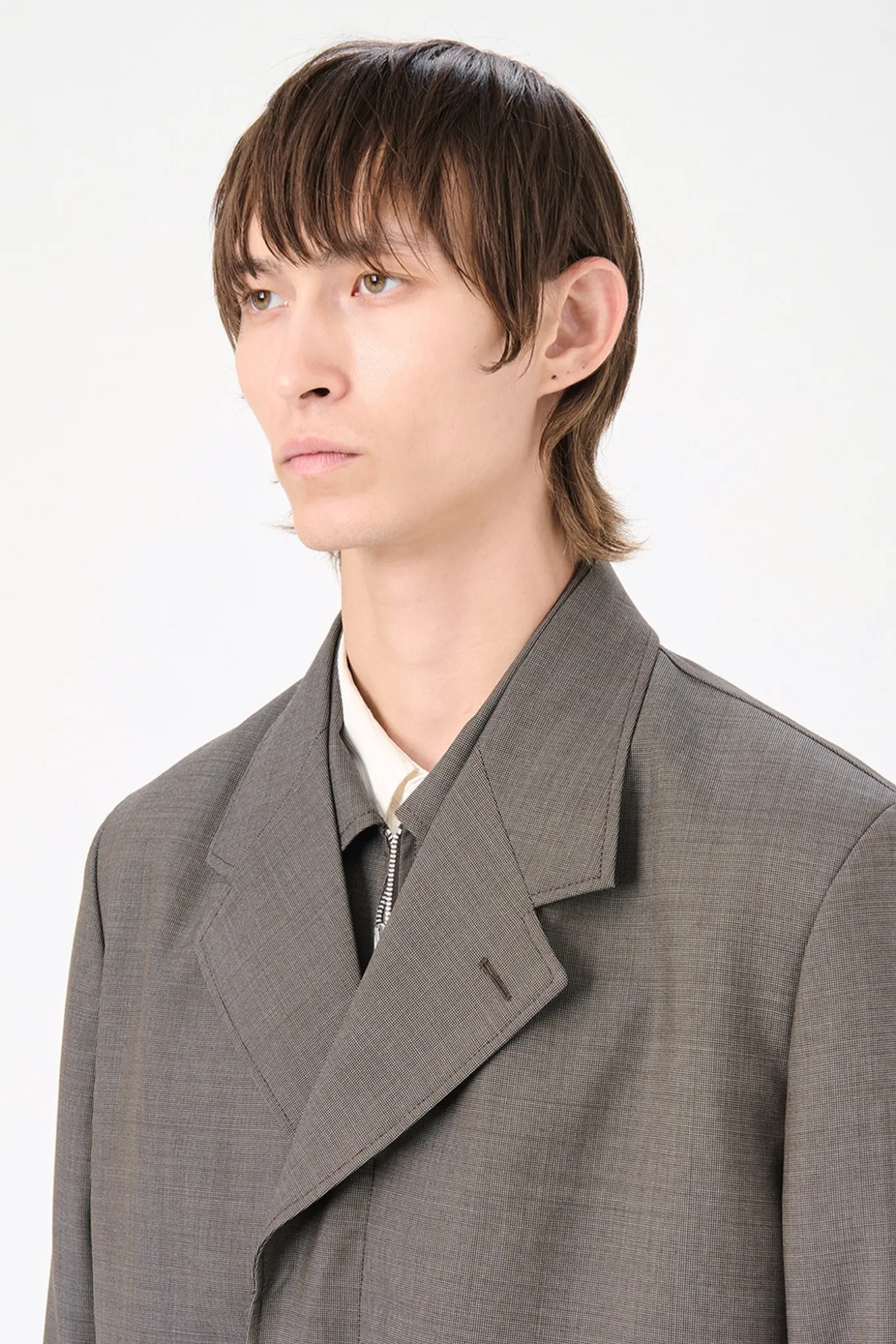 Grey Atom Check Wool