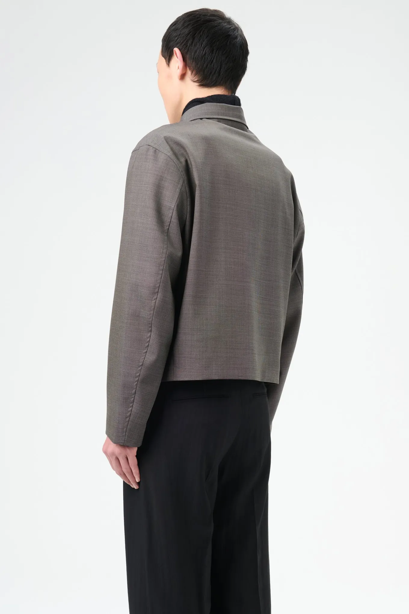 Grey Atom Check Wool